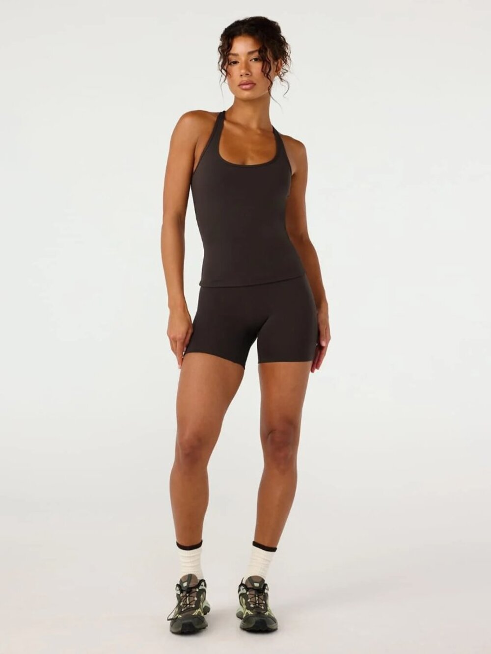 CSB Form Invisible Scrunch Shorts 5" in Grounded Brown, Size XXS